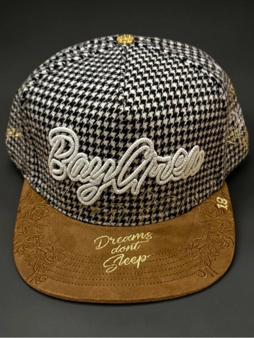 Daniel Luu Bay Area SnapBack limited edition hat black and white houndstooth - Picture 2 of 9
